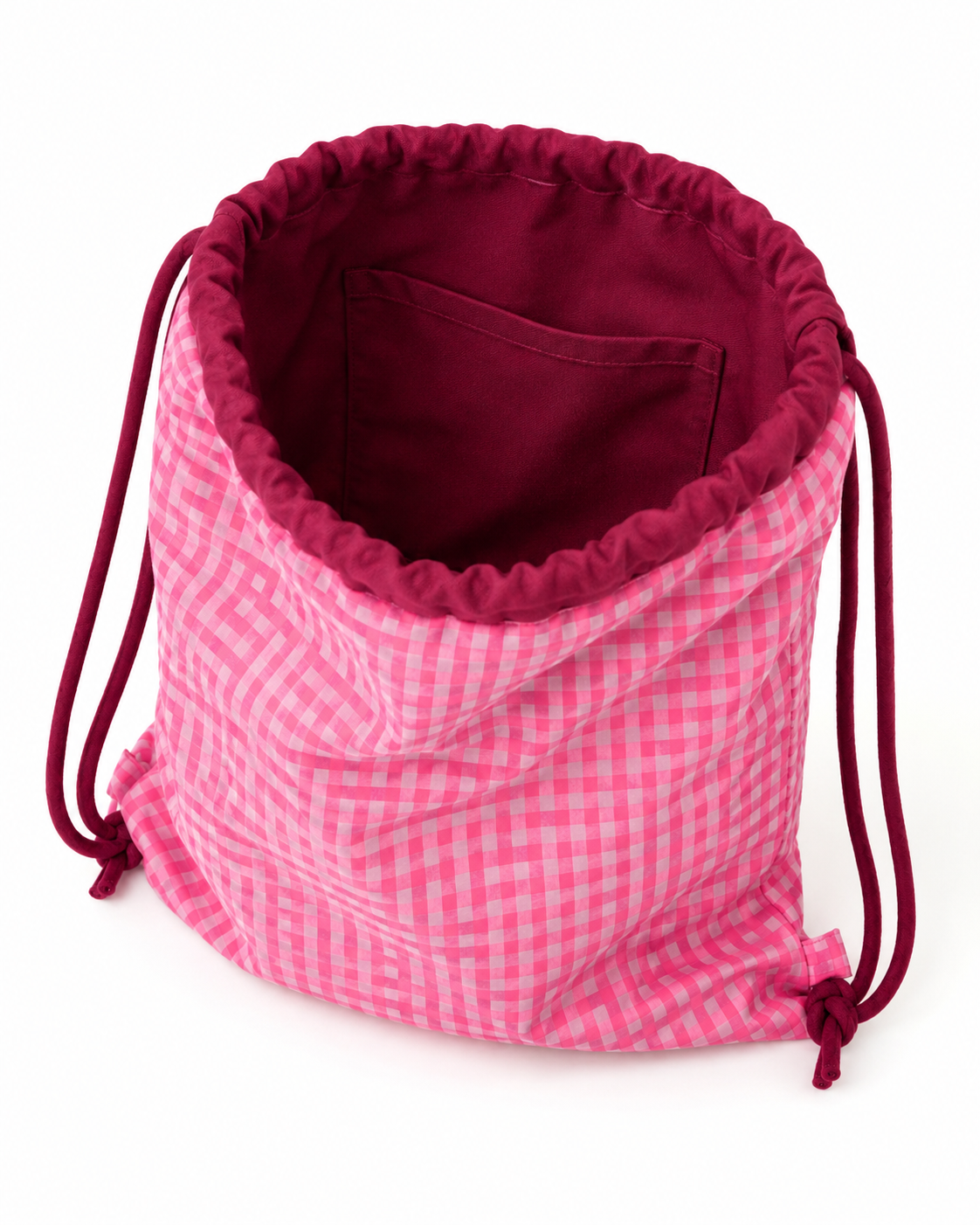 Interior de la mochila infantil fucsia